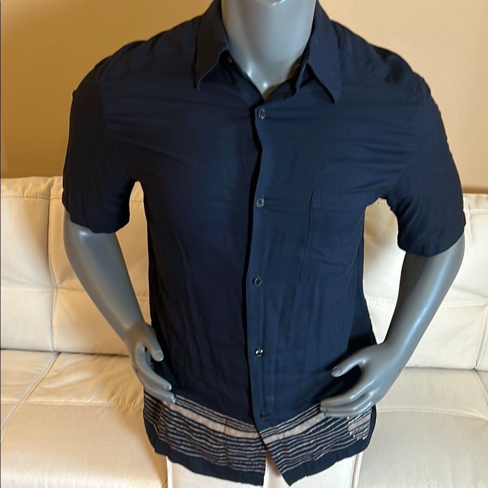 Access Men’s Blue Short Sleeve Button Down Shirt Size Large